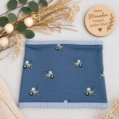 Kleiner Traktorenfreund – Beanie & Loop in Blau 💙