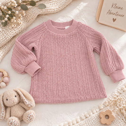 Woll-Pullover in Altrosa