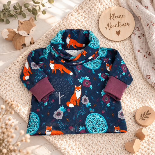 Sweatshirt mit Fuchs- und Waldmotiven