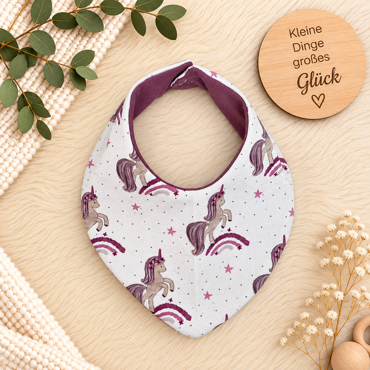 Kleiner Zauberliebling – Beanie & Loop in Mauve 💜