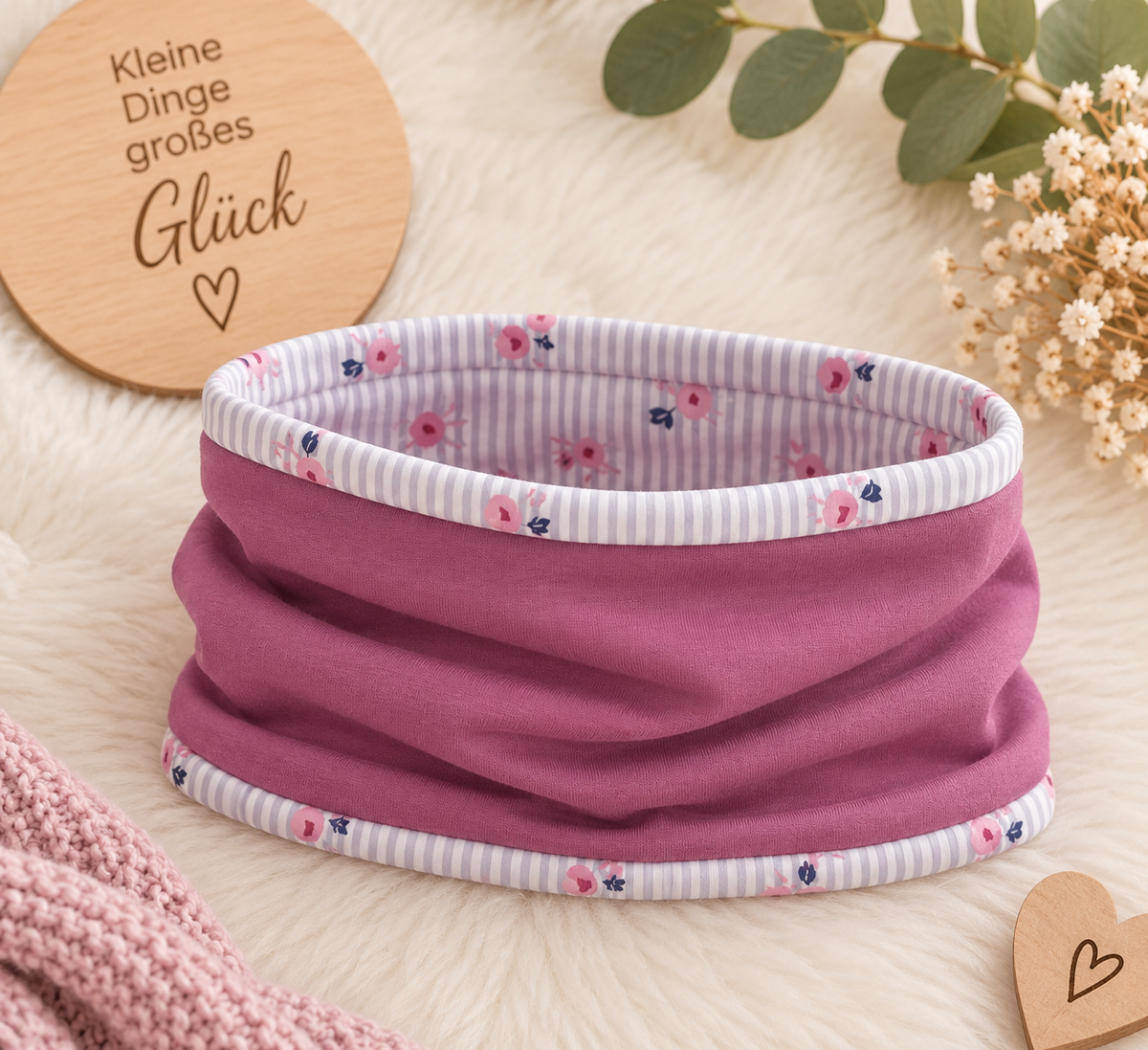 Kleiner Lieblingslook – Beanie &  Loop in Rosa &amp; Flamingo 💗