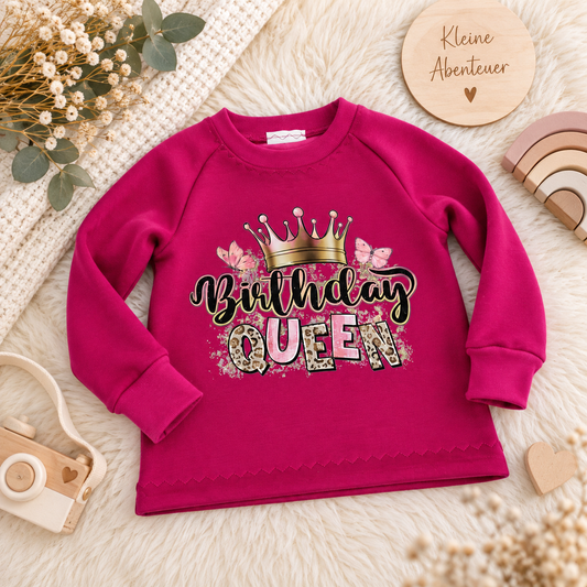 🎉 Geburtstags-Sweatshirt „Birthday Queen“ – für kleine Geburtstagsprinzessinnen! 👑